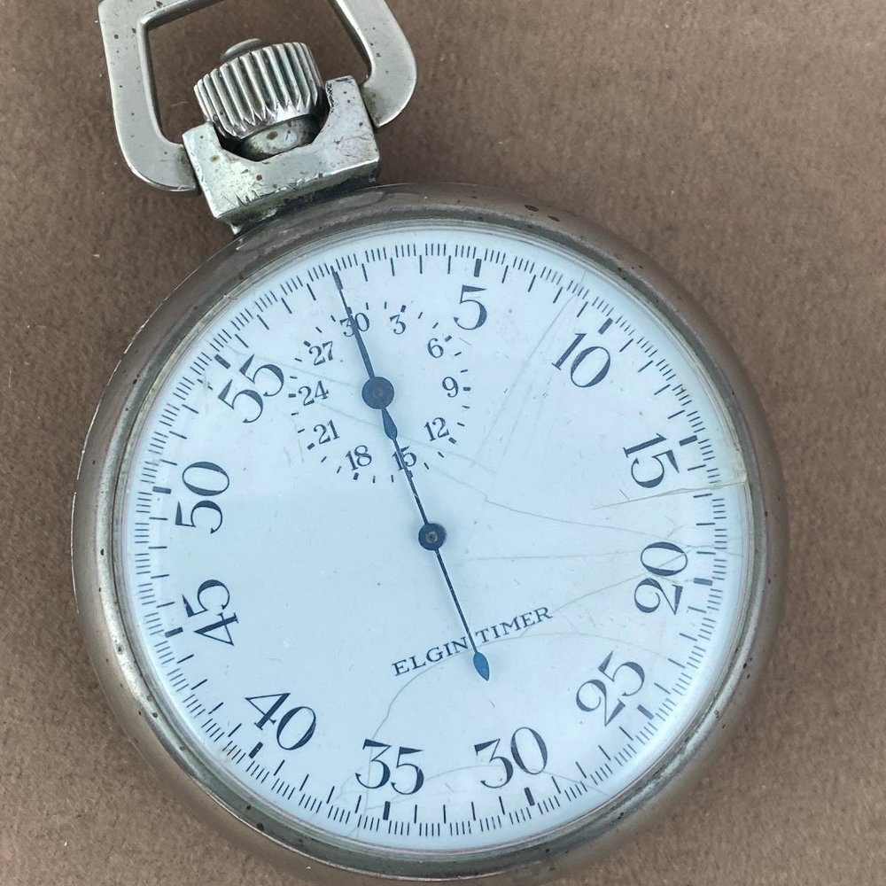 Fabulous Vintage Elgin Timer Stop Watch Mechanical Hand Wind Stop Watch